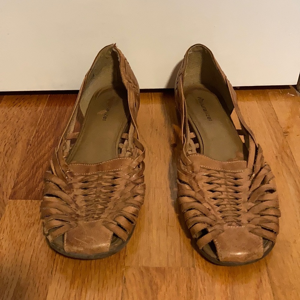 Leather huarache sandals
